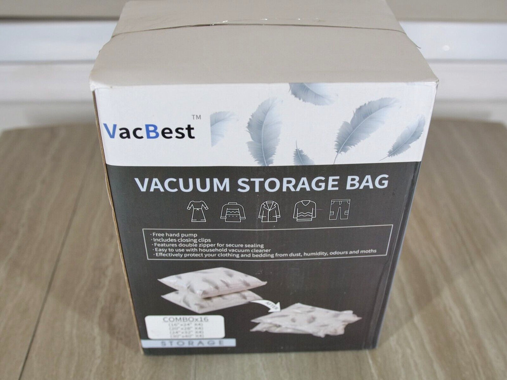VacBest Vacuum Storage Space Saver Bags 16 Combo - open box
